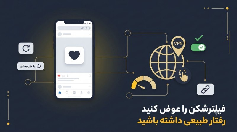 رفع خطای «تلاش مجدد بعداً» و مشکل لایک در اینستاگرام (۱۴۰۵) 1 رفع مشکل لایک اینستاگرام با تغییر فیلترشکن و رفتار طبیعی