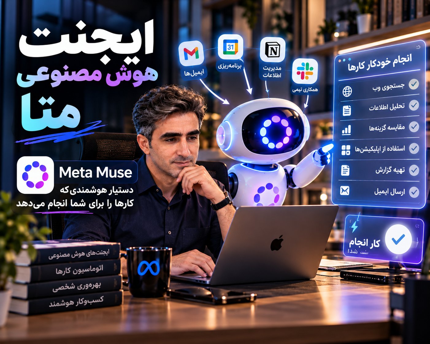 معرفی و آموزش نصب ایجنت Muse متا (۰ تا ۱۰۰) 1 ایجنت هوش مصنوعی متا Muse — دستیار هوشمندی که کارها را برای شما انجام میدهد